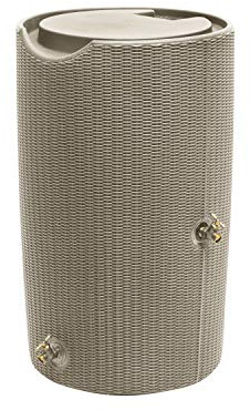 Good Ideas Impressions Bali 50 Gallon Flat Top Rain Saver - Desert Sand