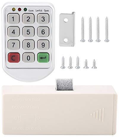 Demeras Elektronisches Schrankschloss-Kit-Set, ABS-Kunststoffplatte Digitales elektronisches intelligentes Passwort Tastaturnummer Schranktürcode-Schloss für Büroschr?nke, Schublade Zutrittskontrollsy