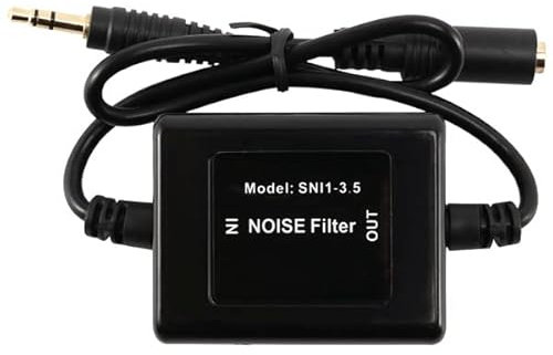 Dasing 3.5mm Entstörfilter Stoergeraeusche Brummfilter Massetrennfilter Klinke Entstörer Noise Filter Audio Isolator für Auto Audio Radio Heim Stereo 3.5mm Schwarz