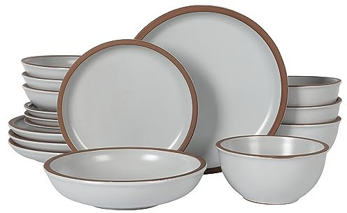 Gibson Elite Lagos Coupe Service de table 4 personnes (lot de 16) Blanc