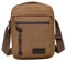 Bandoleras Hombre Lona Bolso Hombre Mariconeras para Hombres Crossbody Unisex Shoulder Bag Teléfono Cartera Monedero Bolso Mensajero Correa Ajustable para deportes, Trabajo, Casual, Viajes(Marron
