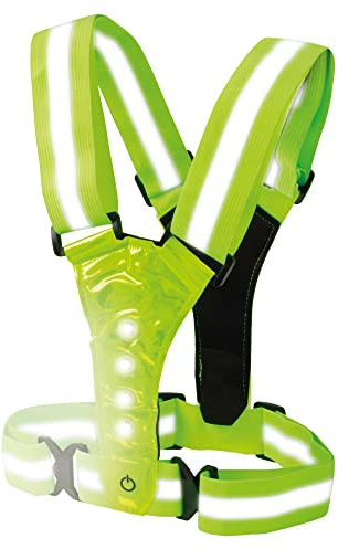 iN Hi Vis Vest Running Lights for Runners – High Vis Vests – Running Vest – Hi Visibility Jacket – Lightweight Adjustable 360° - Red Lights on the Back - High Visibility Reflective Gear for Outdoor