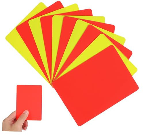 Ipetboom 10-teiliges Set Fußball-Schiedsrichter-scorekarten Blaue Karte des Schiedsrichters Rote Karte Gelbe Karte Fußball Gelbe Rote Karten Fußball Volleyball-kugelwagen PVC Sport Passen