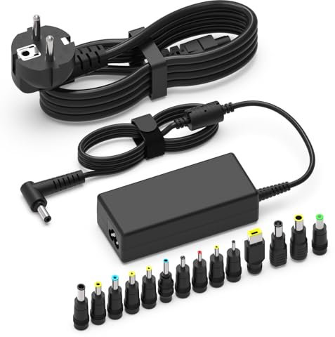Hafiuege 65W Netzteil Ladekabel Universal, Laptop Ladegerät für ASUS Vivobook, Lenovo Ideapad, Acer, Dell, HP Stream Chromebook, Samsung, Chuwi UBook, Sony, Adapter mit 15 Anschlüssen