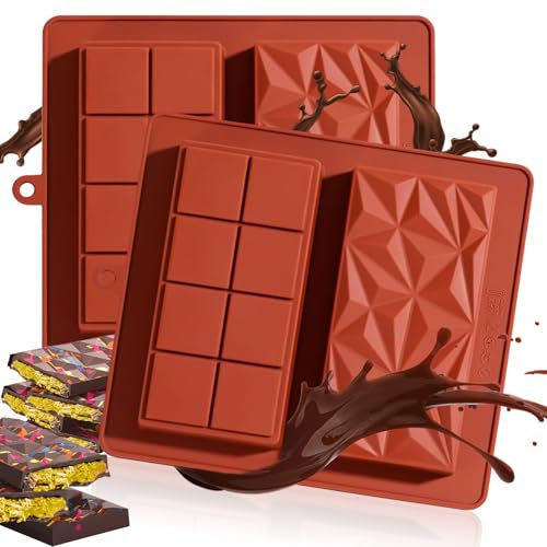 2 Stück Diamant Silikonform für Schokolade, Dubai Form, Antihaft Tief in Lebensmittelqualität - Für Süßigkeiten