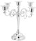 QWORK® Candelabro Decorativo 5 Bracci in Argento, 27 cm, Candeliere Nozze in Lega di Zinco Placcato