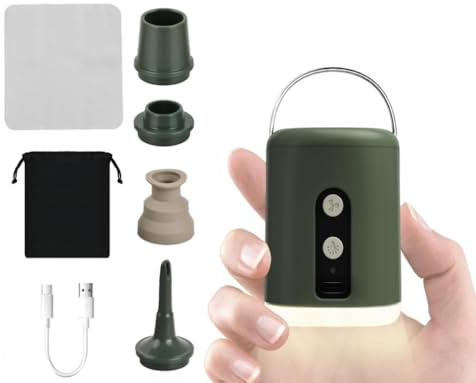 Mapille Pompe à air électrique mini pompe pour matelas gonflable et bouée, avec batterie rechargeable de 1600 mAh