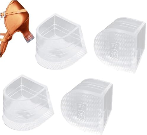 Lot De 2 Paires De Protège-Talons en Silicone Transparent, Antidérapants, pour Chaussures De Danse Latine, Kit d'entretien