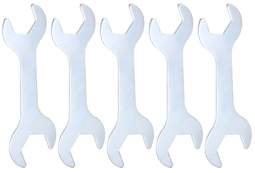 QUARKZMAN 5 Stück 21mm x 24mm Doppel Maulschlüssel Metrischer Dünner 15 Grad Dicke 2,5 mm Gabelschlüssel Verzinkter Schraubenschlüssel für Auto Möbelmontage Haushalts Reparaturen