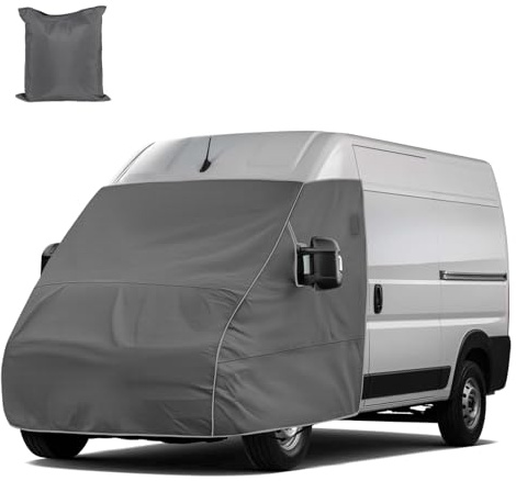 Cubierta de Parabrisas Compatible con Fiat Ducato Peugeot Boxer Citroën Jumper 2006- Opel Movano 2021- Funda Térmica Externa para Autocaravana, Parabrisas Delantero Envoltura Cubierta