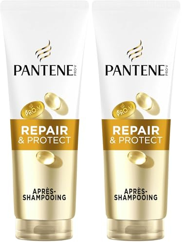 Pantene Pro-V Repair & Protect Après-Shampoing 230ml pour Cheveux Fragiles, Secs et Abîmés, Après-Shampoing Quotidien Léger, Sans Fini Gras, Complexe de Pro-Vitamine B5 et Nutriments (Lot de 2)