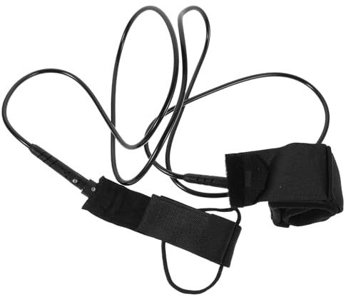 Kisangel Correa de Surf de 1,8 M con Doble Eslabón Giratorio de Acero Inoxidable, Correa de Tobillo Acolchada Ajustable de TPU 5,5 Mm para Tablas de Paddle Surf, Cuerda de Seguridad