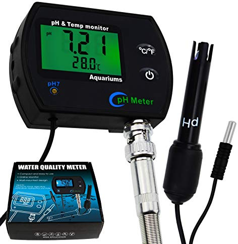 2-i-1-kombination pH och temperatur meter vattenkvalitet testare utbytbar BNC pH elektrod för akvarier hydroponik tank vattenbruk laboratorium
