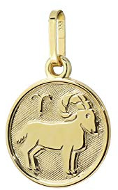 NKlaus Widder Sternzeichen 333 8 Karat Gelbgold 12mm Kettenanhänger Zodiak Horoskop