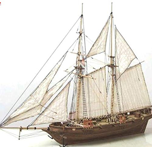 Tianbi Modello di Barca a Vela in Legno Kit Modello di Assemblaggio Nave Fai da Te Barche a Vela in Legno Classiche Decorazione Modello in Scala Kit Modello di Barca in Legno per Adulti