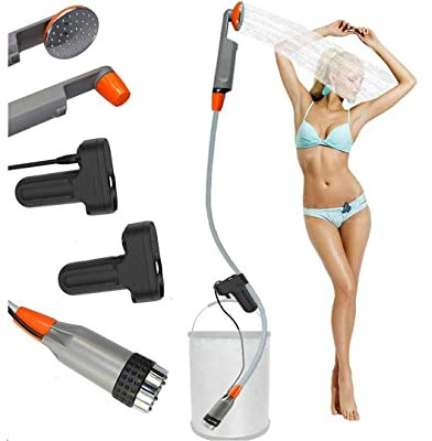 titivate Portable Shower Camping, Outdoor Shower with Rechargeable Battery, Water Pump and Build-in Water Filtration System