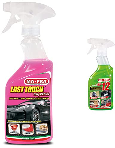 Mafra Last Touch Express Cire pour Faire Briller Voiture & Dégraisseur Universel Multi Usage avec Formule Active, pour Toutes les Surfaces, Puissant et Sûr sur les Parties Traitées, Format 500ml