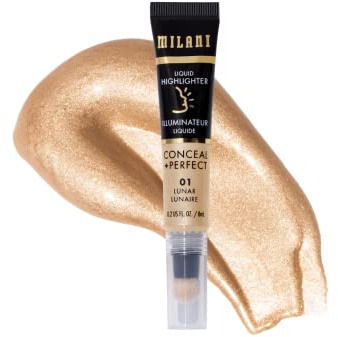 Milani Conceal + Liquid Highlighter Perfect for Extra Brightness, Facial Lift Collection, Lunar
