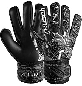 Reusch Torwarthandschuhe Attrakt Solid Finger Support Junior mit gutem Grip und Außennaht Schnitt