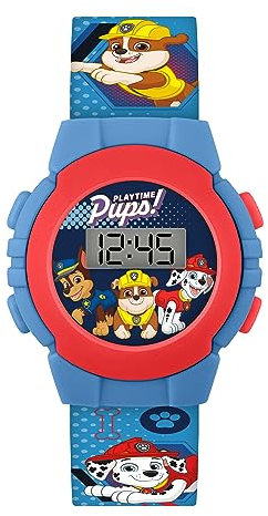 Paw Patrol Jungen Digital Quarz Uhr mit Kunststoff Armband PAW4555 AMZ