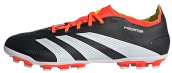 adidas Unisex Predator League 2G/3G Artificial Grass Football Boots, Core Black/Cloud White/Solar Red, 8.5 UK