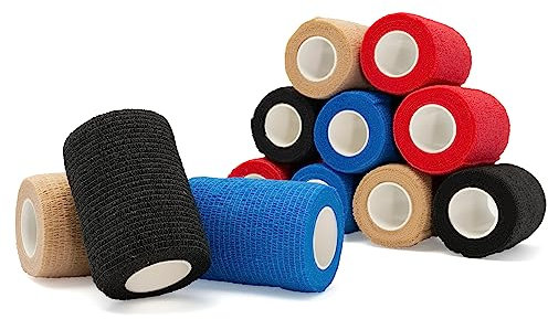 Selbstklebende Haftbandagen 7,5 cm x 4,5m axion - Effektive Unterstützung & Kompression für verletzte Körperregionen - Flexibles & atmungsaktives Material - Einfache Anwendung ohne extra Befestigung