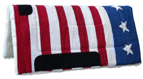 Silla de montar Western Silver Pro Pad Hunter, suave y resistente, indispensable para proteger al caballo de traumas y choques excesivos, Sobrio y elegante (completo, negro), rojo y blanco