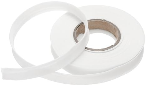 sourcing map 1/2 Inch Single Fold Bias Tape Polyester Continuous Bulk Bias Tape for Sewing,Seaming Quilting Hemming Binding Crafts (White 10 Yards)