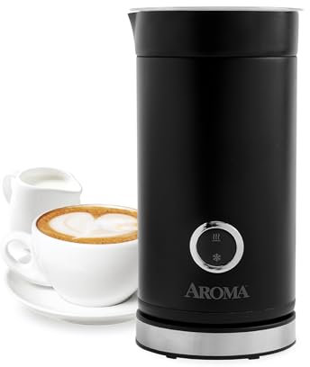 AROMA® 4-in-1 Cold & Warm Milk Frother and Steamer with Auto-Off One-Touch Controls (200ml)