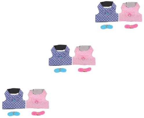 Milisten 6sätze Teiliges Für Kaninchen Verstellbares Geschirr Mit Leine Outdoor-traktionsseil Für Kleine Haustiere Bequem Und Langlebig Für Und Aktivitäten