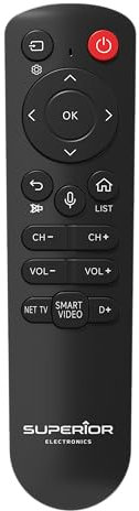 Superior Electronics Telecomando Universale Bluetooth con Funzioni Vocali Compatibile con TV LG e SMART TV LG - con Puntatore Integrato - Nero, SUPTBB001