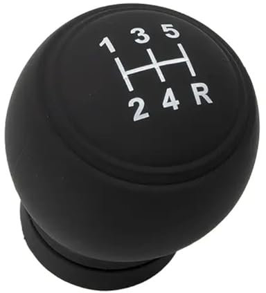Generico Funda para pomo redondo de 5 marchas – Funda para pomo de cambio de coche de silicona antideslizante – Carcasa protectora pomo con marchas negro (parte posterior abajo) 1 unidad