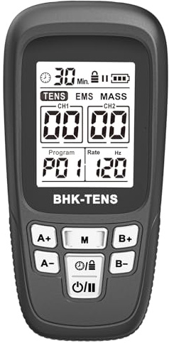 24 Modes TENS Unit Muscle Stimulator with 8 Electrode Pads, Professional 3-in-1 Electronic Pulse Massager with 2-150Hz Rate, 40 Levels, 90mins Timer, EMS TENS Machine for Pain Relief Therapy