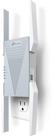 TP-Link RE813XE AXE5400 Wi-Fi 6E Range Extender w/Ethernet Port | 5.4 Gbps Tri-Band Wireless Repeater Amplifier | Up to 2800 Sq. Ft., 96 Devices | 6 GHz Band, 160 MHz | APP Setup | OneMesh Compatible