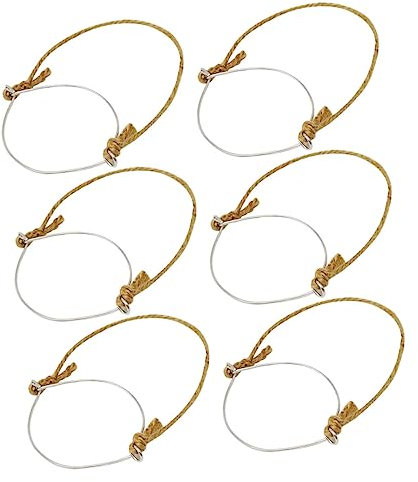 CIYODO 6piezas Asas De Alambre De Burlap y Acero Inoxidable Para Tarros De Conservas De Colgadores Decorativos Para Frascos De Almacenamiento Instalación y Resistencia Duradera