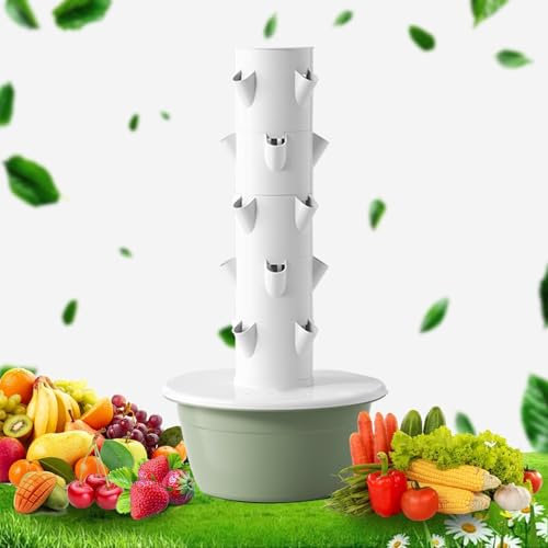 PPLDABNK Hydroponics Growing Kit, 5 Layers Indoor Tower with Water Pump, Plants Germination Kit, Vertical Hydroponic Kit for Strawberries Tomatoes Lettuce Herbs,5 Layers