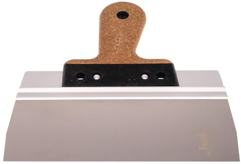 Toolty Stainless Steel Facade Spatula 250/90mm with Cork Handle – for Plastering, Finishing & Smoothing Work – DIY
