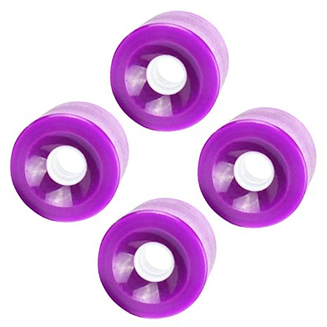 Gcljlmy Ruote di ricambio per longboard da 70 mm, in poliuretano, durezza 78 A, rivestimento esterno (viola)