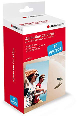 AgfaPhoto Fototapete für 50 Fotos, 5 x 8, 6 cm, AMC50