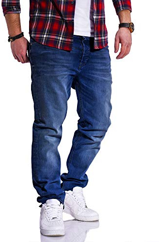 JACK & JONES Herren Jeans Clark ARIS Regular Fit Straight Leg Denim Herrenhose Dark Blue Denim W34 L30