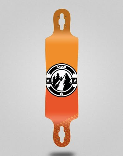 Skate Skateboard Longboard Deck Sakari 40x9 Drop Downhill juice orange
