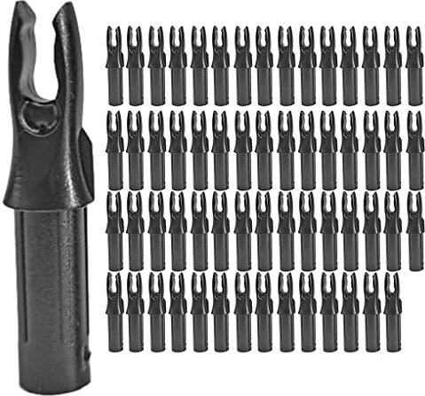 Ocnvlia 60 Pack BogenschießEn Pfeile Nock ID 6,2 Mm Pfeile Nocken Insert Tagel für DIY JagdschießEn Pfeile Verbindung Recurve Bogen