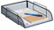 Relaxdays Dokumentenablage, stapelbares Ablagefach für DIN A4, HBT: 6,5 x 27 x 34cm, Mesh-Metall, Briefablage, anthrazit