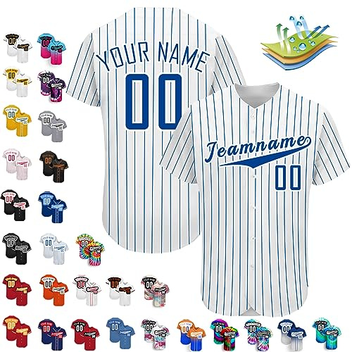 Busparst Maglia da Baseball Personalizzata Camicie da Baseball Personalizzate Cucite Camicie da Baseball Personalizzate per Uomini Donne Giovani