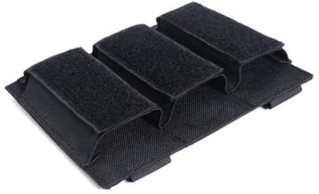 HOUSON Taktische Magazintasche, Triple Pistol Magazintasche MOLLE Mag Pouch Magazinbeutel Jagd Magazin Tasche Doppel Molle Beutel für 1911 G1ock 9mm Magazin Schwarz