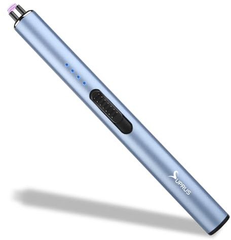 SUPRUS Accendino Elettrico Ricaricabile USB-C, Antivento, Senza Fiamma, con Arco e Sicurezza di Blocco