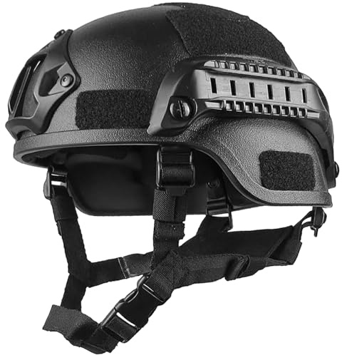 Ymxygz Airsoft Helmet Protective Helmet with Side Rails and Mount Adults Helmet for Airsoft Paintball Hunting Outdoor Sports