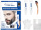 Tintura per Baffi e Barba, Kit per Colorazione della Barba da Uomo con Pennello Applicatore Tintura per Barba Grigia, Marrone Scuro
