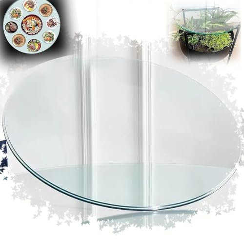 ZYXQQJ Glasplatte Runde Tisch Glasplatte Dicke Tischplatte Glasscheibe Aus Gehärtetem Glas, Esstisch-Ersatzplatte, Terrassentischplatten(80cm/32)