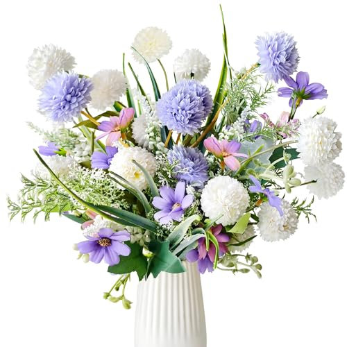 YMIFEEY Fleurs Artificielles Deco Faux Bouquet de Fleurs Haut de Gamme, Fausse Fleur Interieur Decoration, Branche Artificielle Plantes pour Mariage, Centre de Table, Maison, Salon, Chambre